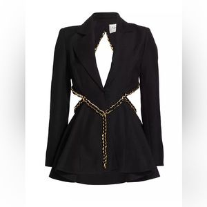 Aje Opal Backless Chain Link Jacket NWT